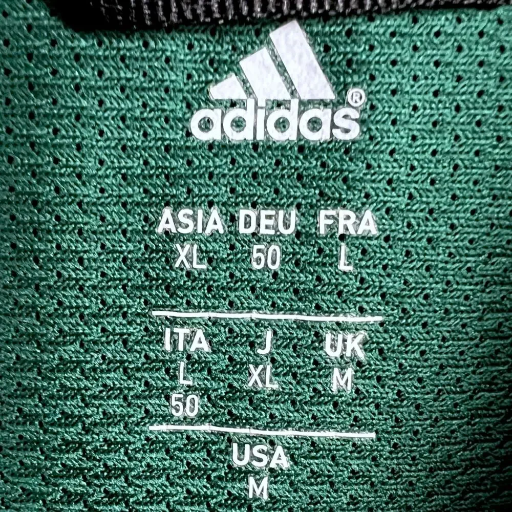 Adidas Dark Green Triple Stripe Pullover Drawstring Waist Baseball Jacket Medium